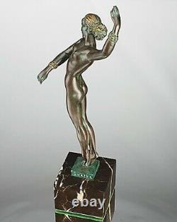 Guerbe P. The Faguays Sculpture Bohème Bronze Dancer Max Le Verrier Art Deco