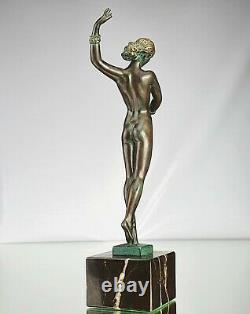 Guerbe P. The Faguays Sculpture Bohème Bronze Dancer Max Le Verrier Art Deco