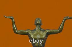 Hair Nude Hallow Man Handicraft Art Bronze Sculpture Statue Figurine Decor Art