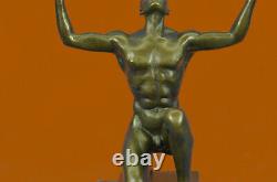 Hair Nude Hallow Man Handicraft Art Bronze Sculpture Statue Figurine Decor Art