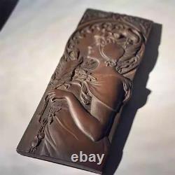 Handcrafted bronze relief sculpture, classic art panel for the