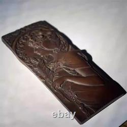 Handcrafted bronze relief sculpture, classic art panel for the