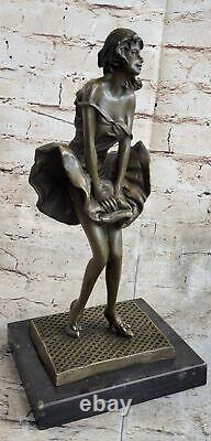 Handmade Art Deco Marilyn Monroe Woman Copper Bronze Statue