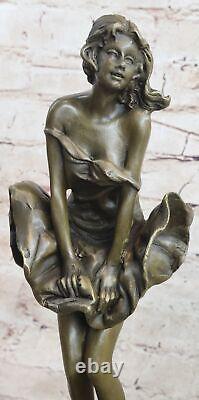 Handmade Art Deco Marilyn Monroe Woman Copper Bronze Statue