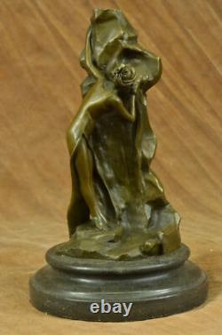 Handmade Moreau Enchanter Beauty Bronze Sculpture Art Warm Marble Casting