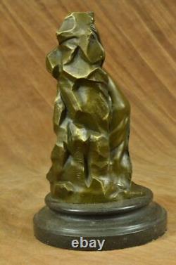 Handmade Moreau Enchanter Beauty Bronze Sculpture Art Warm Marble Casting