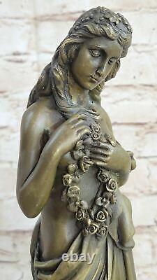Hawaiian Girl Art Deco New Bronze Sculpture Moreau Figurine Statue Nr
