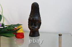 Head Sculpture in Bronze African Art Nigeria