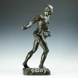 Henri Du Gauquié (1858-1927) Sämann Art Nouveau Bronze Sculpture Fac And Spera
