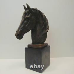 Horse Sculpture Statue Animal Style Art Deco Art Nouveau Bronze Massive