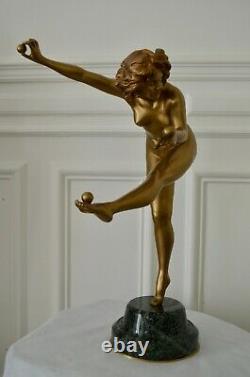 Huge Sculpture Art Deco Claire Colinet Juggler