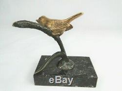 Irenee Rochard (1906-1984) Beautiful Bird Sculpture Art Deco Bronze A 2 Patinas