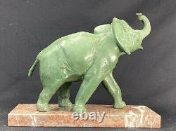Irenee Rochard (1906-1984) Sculpture Elephanteau Skatee Bronze Art Deco Statue