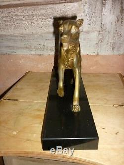 Irenee Rochard (1906-1984) Sculpture Greyhound Art Deco Statue Patinee Bronze