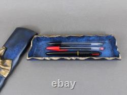 JEAN PIERRE BALDINI bronze box, Vintage 1990s, Blue & gold sculpture, French art