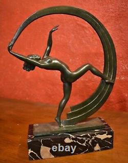 Janle By Le Verrier The Ribbon Dancer Sculpture Regulates 1930 Art Deco