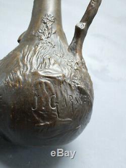 Jean Garnier Art Nouveau Vase Bronze Sculpture 1900 Female Nude Galle Guimard