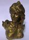 L. Savine (1861-1934) Sculpture Bust Gilt Bronze Art Nouveau 1900 Belle Epoque