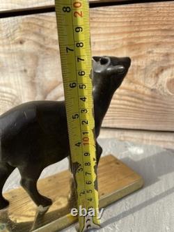 L. VANDAMME Paris Sculpture Bronze Goat Sheep Art Deco Design 1950 Lalanne