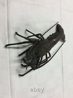 Langouste Articulee Bronze 19th Asian Sculpture Ancient Lobster Art Mag