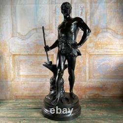 Large Ancient Art Bronze Statue Signed MAURICE CONSTANT 60 Cm The BLACKSMITH Large Ancient Art Bronze Statue Signed MAURICE CONSTANT 60 Cm The BLACKSMITH