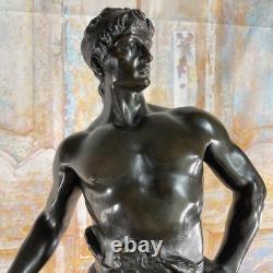 Large Ancient Art Bronze Statue Signed MAURICE CONSTANT 60 Cm The BLACKSMITH