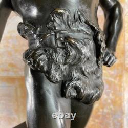 Large Ancient Art Bronze Statue Signed MAURICE CONSTANT 60 Cm The BLACKSMITH