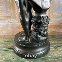 Large Ancient Art Bronze Statue Signed MAURICE CONSTANT 60 Cm The BLACKSMITH