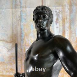 Large Ancient Art Bronze Statue Signed MAURICE CONSTANT 60 Cm The BLACKSMITH