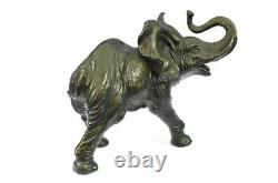 Large Signed Art Deco African Elephant Bronze Sculpture by Bugatti Sale Fund