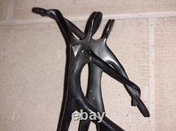 Large bronze statuette sculpture duo dancers contemporary modern art 30.5cm