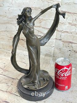 Liquidation Bronze Sculpture Statue Art Deco c. Mirval Ribbon Dancer