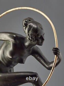 Lucien ALLIOT Bronze Art Deco ''Hoop Dancer''