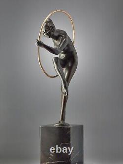 Lucien ALLIOT Bronze Art Deco ''Hoop Dancer''