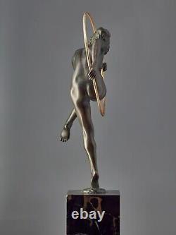 Lucien ALLIOT Bronze Art Deco ''Hoop Dancer''