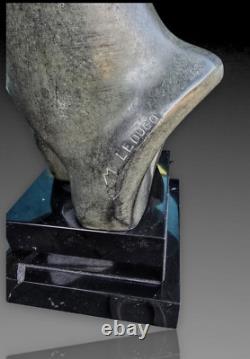 M. Leducq Sculpture Art Foundry Regule Deco 1930 Heads of Deer Bronze Patina