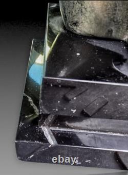 M. Leducq Sculpture Art Foundry Regule Deco 1930 Heads of Deer Bronze Patina