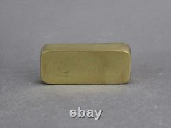 MONIQUE GERBER bronze sculpture, Vintage 1970s, Gold bar paperweight, France art