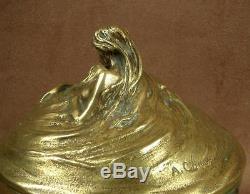 Magnificent Pot Covered Naiades Bronze Sculpture Art Nouveau By A Carpenter