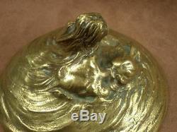 Magnificent Pot Covered Naiades Bronze Sculpture Art Nouveau By A Carpenter