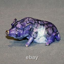 Magnificent bronze sculpture statue limited edition signed number pig art figurine