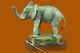 Marius Elephant Art Deco Bronze Sculpture Marble Base Figurine Statue T