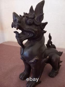 Massive Bronze Sculpture Asian Foo Dog / Guardian Lion Oriental Art