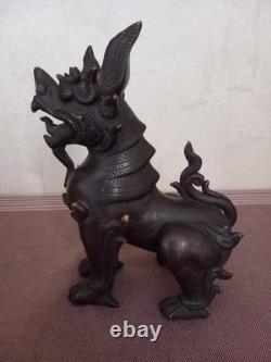 Massive Bronze Sculpture Asian Foo Dog / Guardian Lion Oriental Art