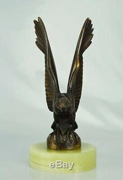 Max Le Verrier Animalière Mascot Sculpture Signed Bronze Vulture. Art Deco