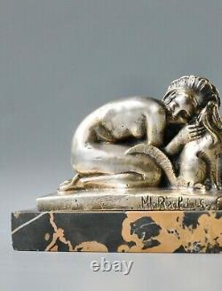 Maxime Real Del Sarte, Sculpture Lady Of The Cat, Art Deco France Circa 1930s