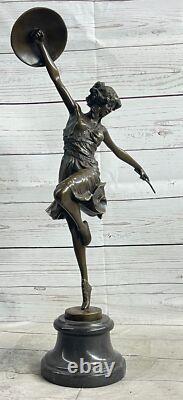 Mesmerizing Oriental Dancer Bronze Sculpture Claire Colinet Art Nouveau Figure