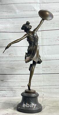 Mesmerizing Oriental Dancer Bronze Sculpture Claire Colinet Art Nouveau Figure