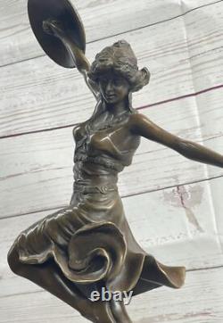 Mesmerizing Oriental Dancer Bronze Sculpture Claire Colinet Art Nouveau Figure