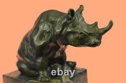 Milo Signed Animal Statue With Art Deco Style Bronze Sculpture Figurine